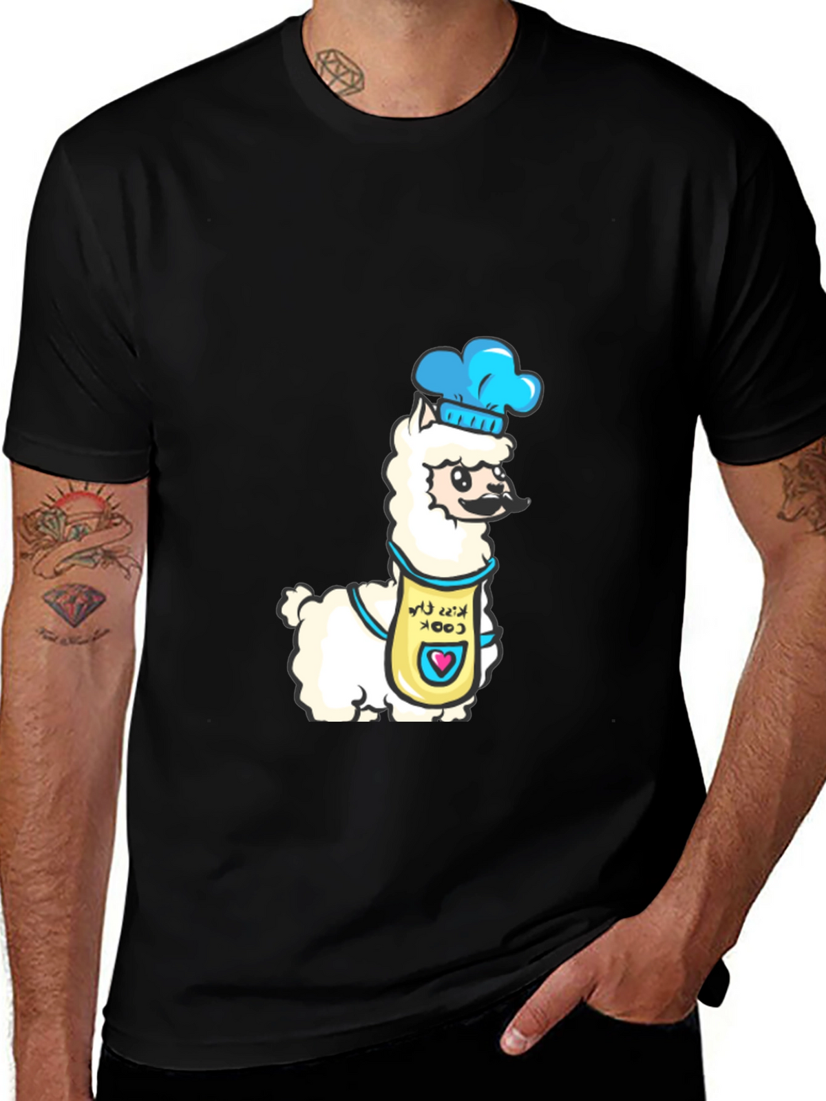 Chef Llama Graphic Tee - Funny Cook T-Shirt