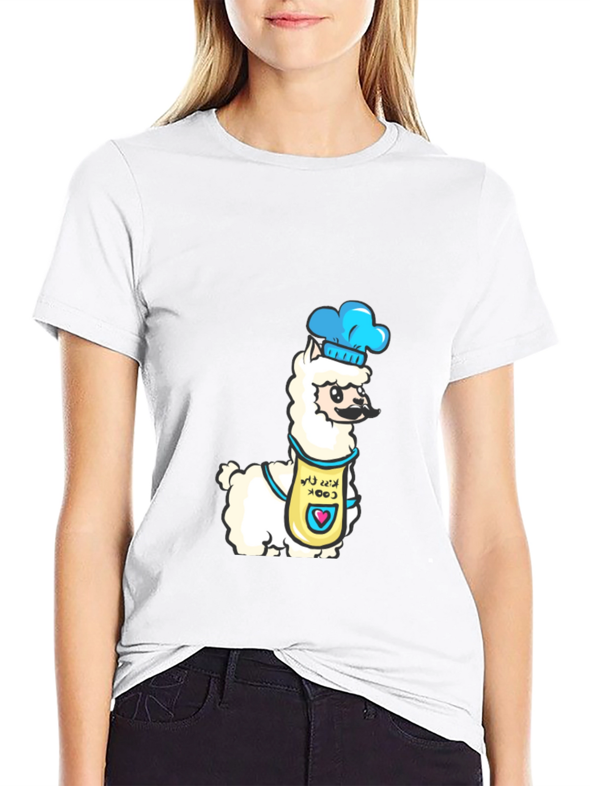 Chef Llama Graphic Tee - Funny Cook T-Shirt