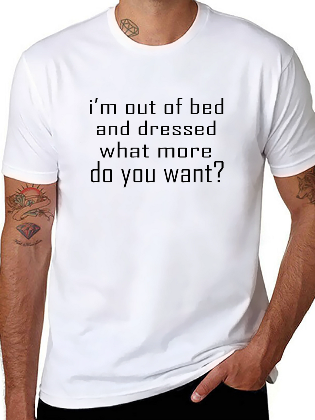 Funny Im Out of Bed Graphic Tee