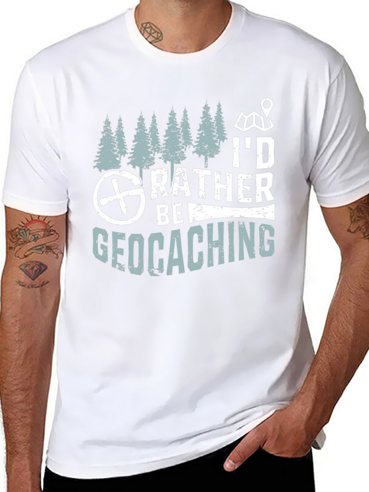 Geocaching T-Shirt - Id Rather Be Geocaching