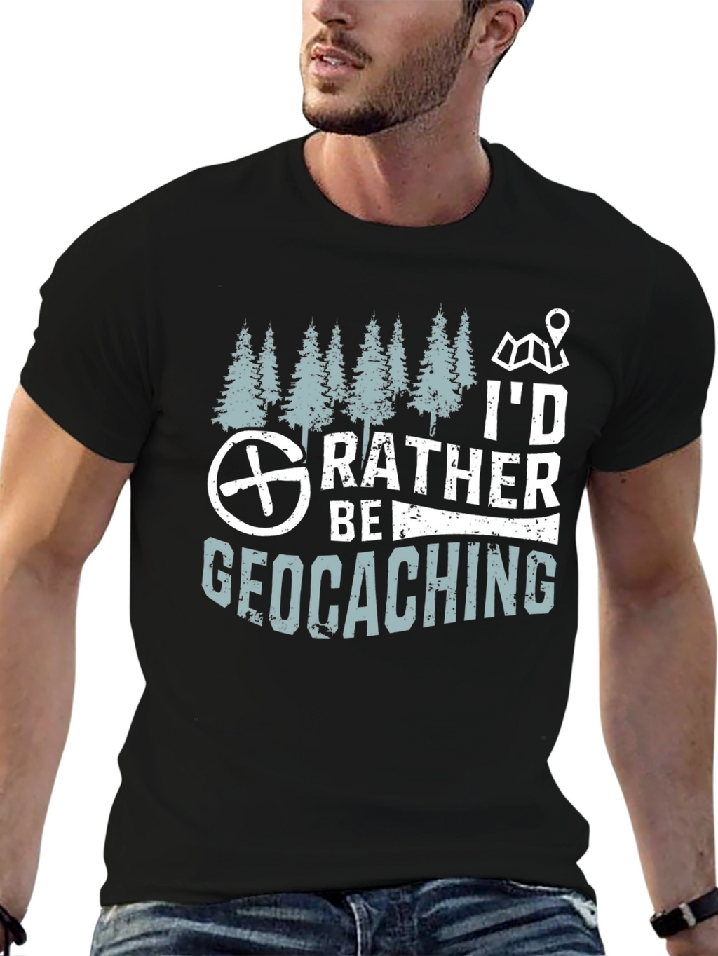 Geocaching T-Shirt - Id Rather Be Geocaching