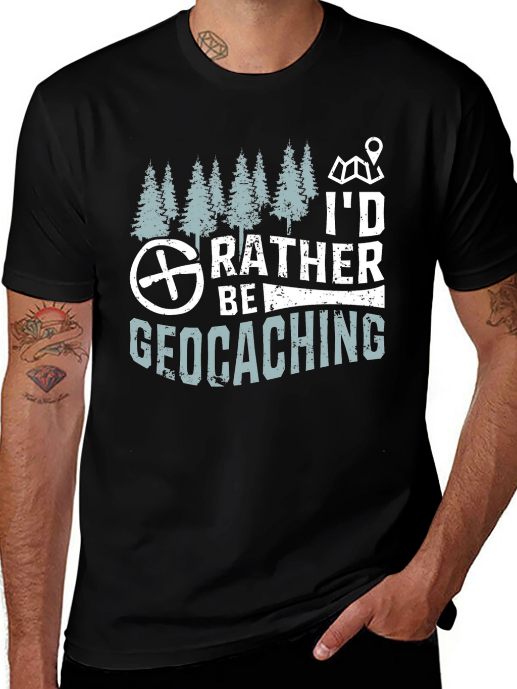 Geocaching T-Shirt - Id Rather Be Geocaching