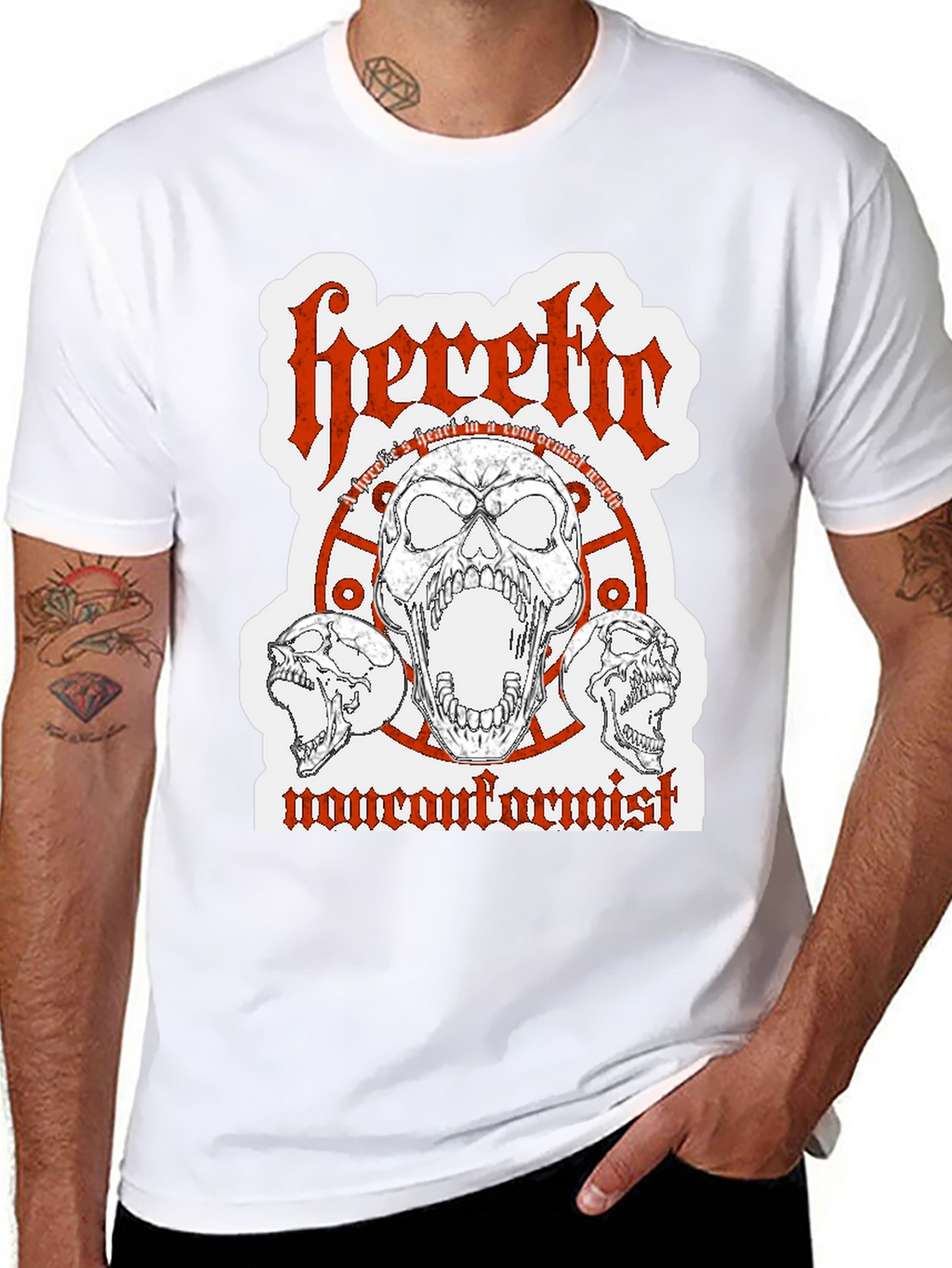 Heretic Nonconformist Graphic Tee - Black