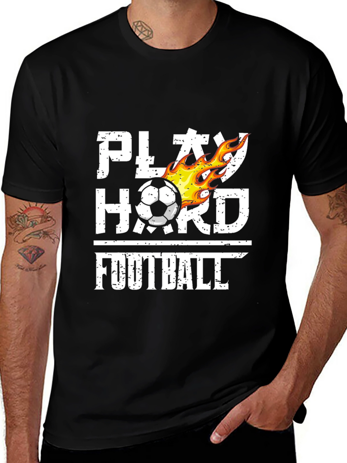 Play Hard Football T-Shirt Black