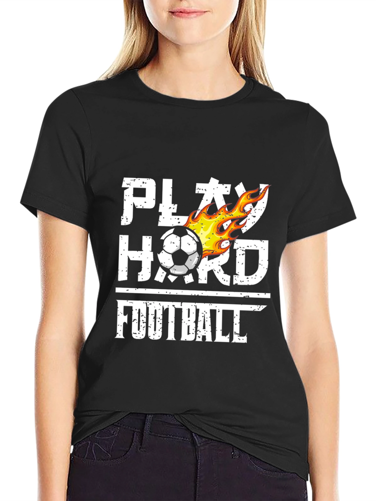 Play Hard Football T-Shirt Black
