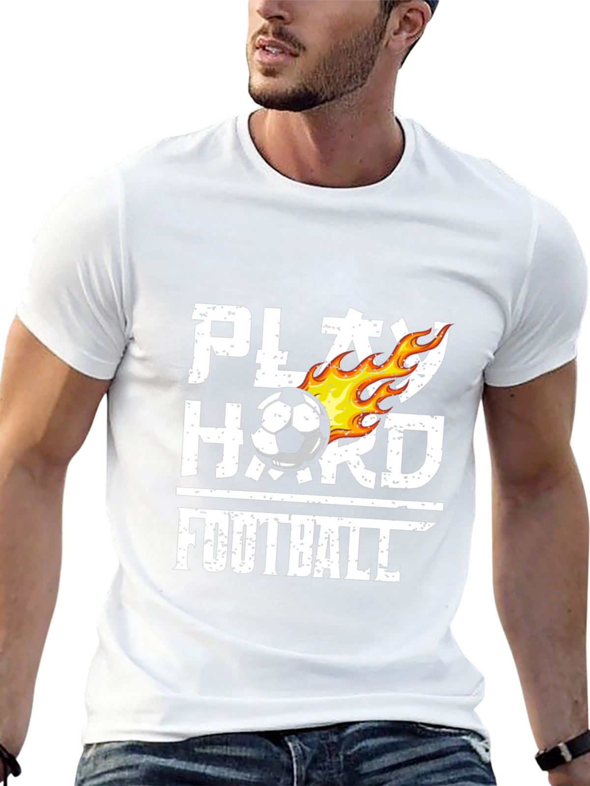 Play Hard Football T-Shirt Black