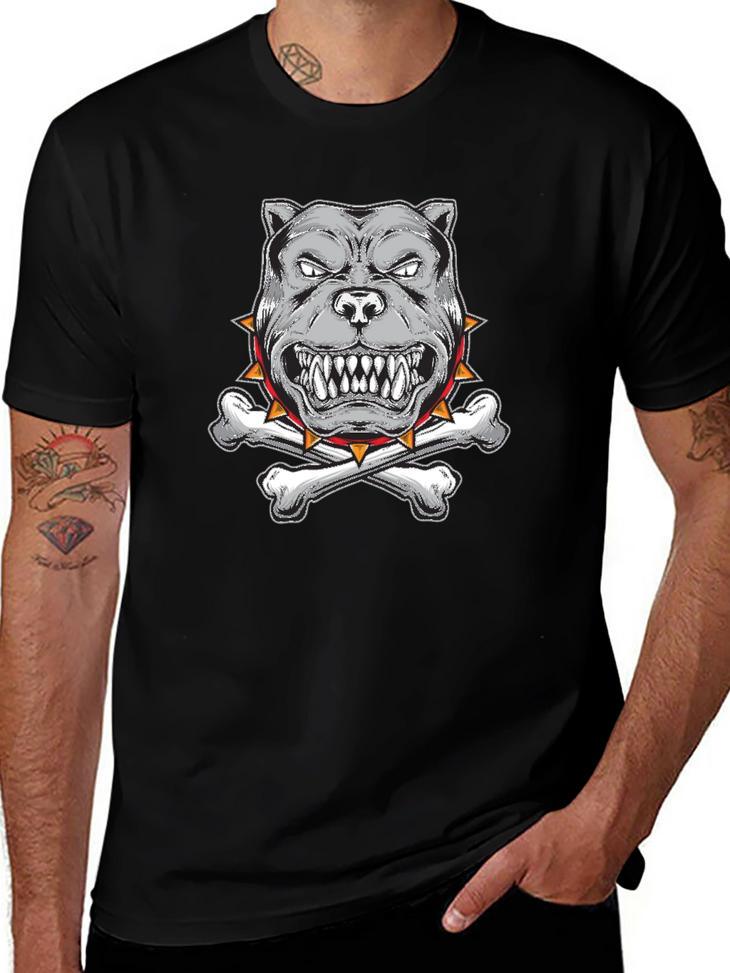 Mens Graphic Tee - Angry Dog Design