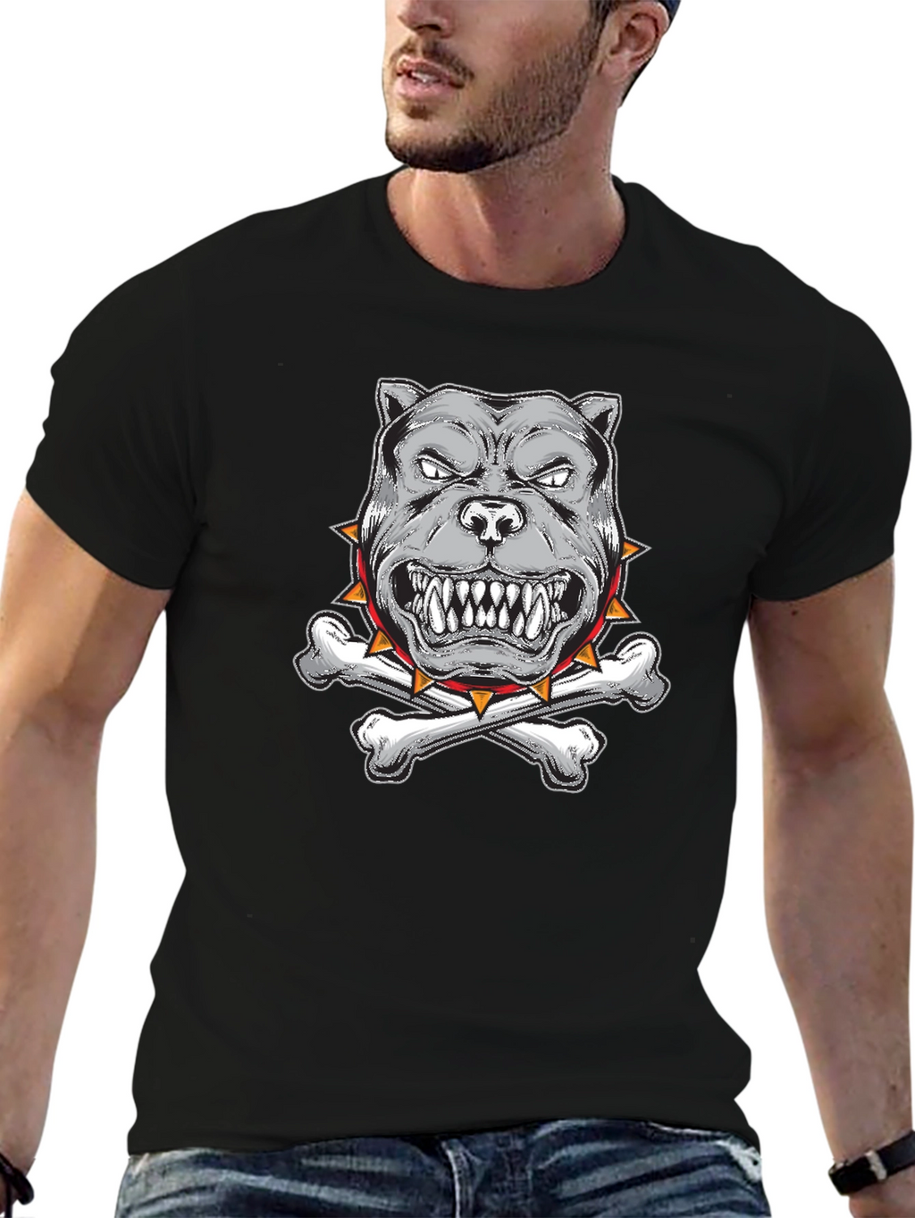 Mens Graphic Tee - Angry Dog Design