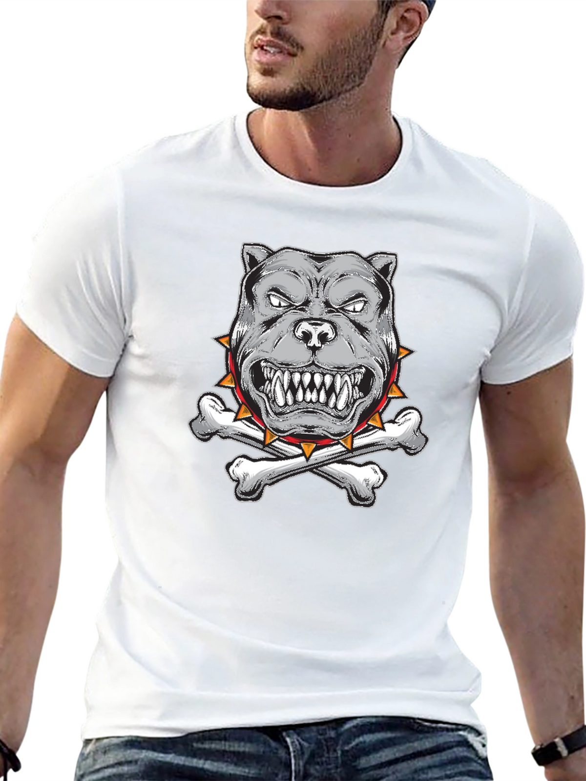 Mens Graphic Tee - Angry Dog Design