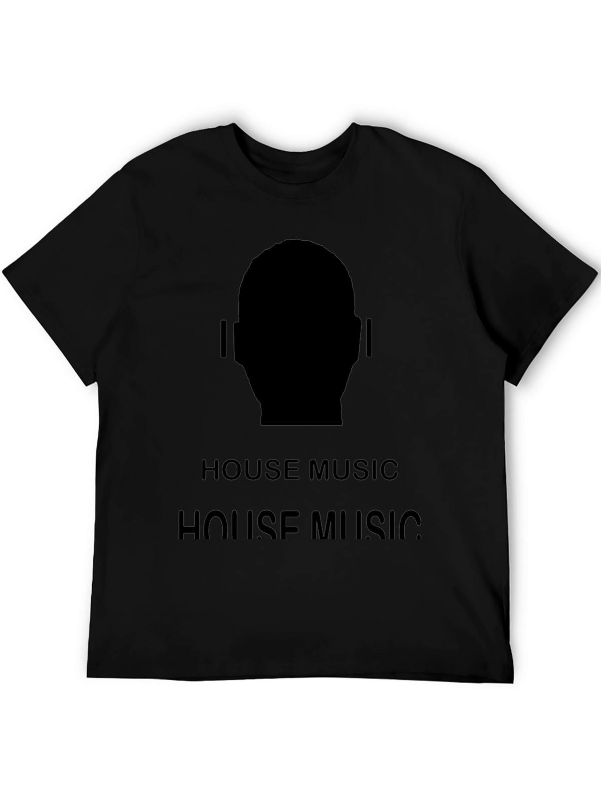 House Music Silhouette Tee - Black