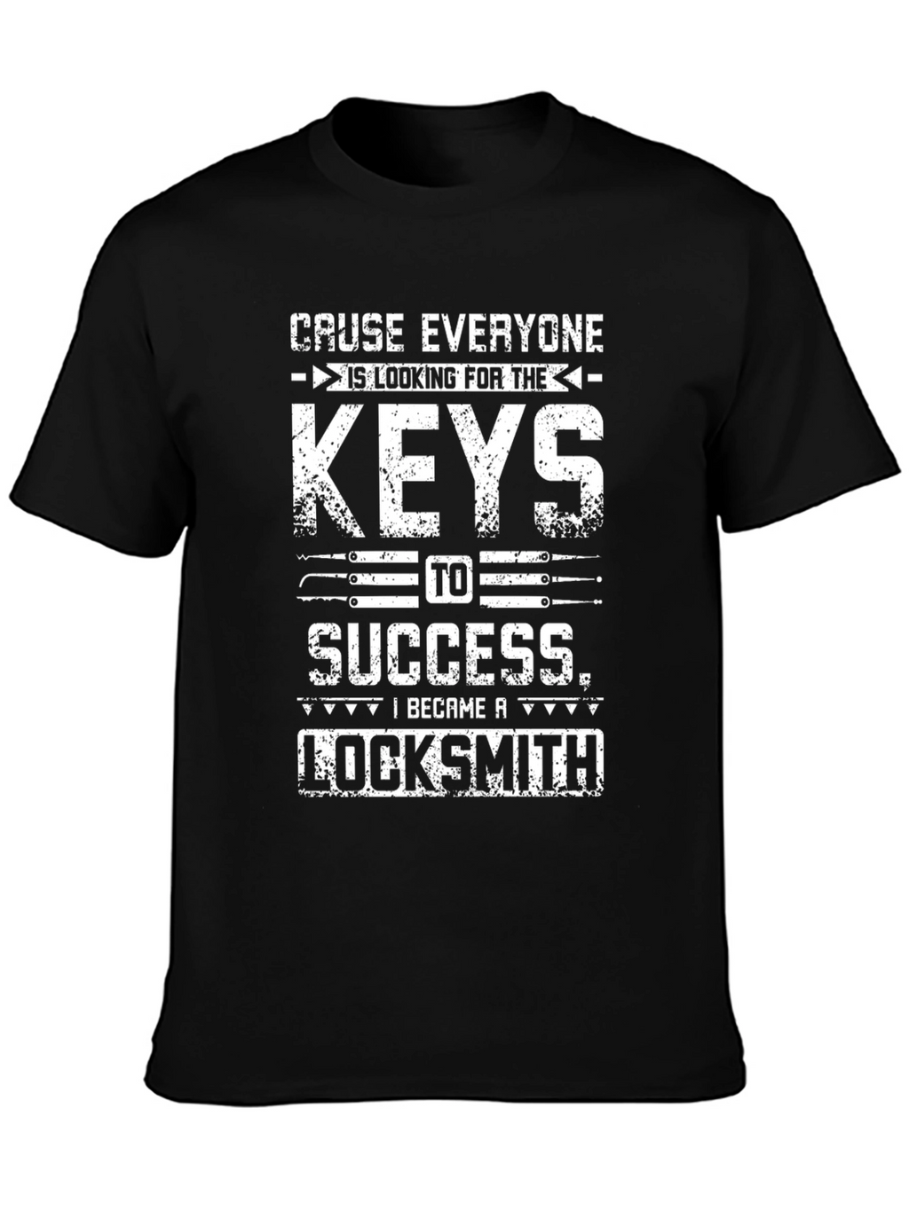 Locksmith Keys To Success Black T-Shirt