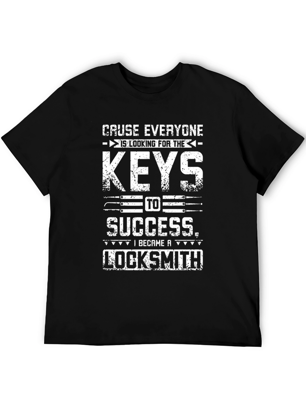 Locksmith Keys To Success Black T-Shirt