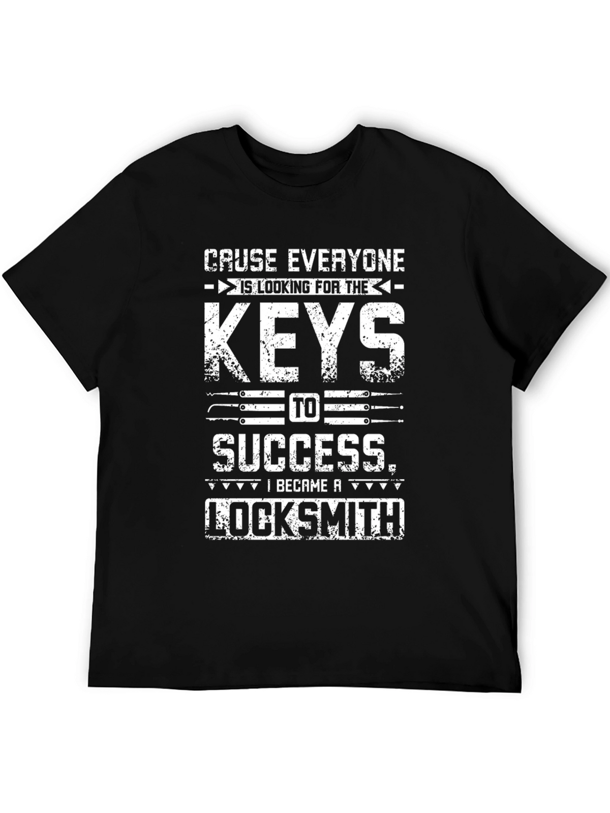 Locksmith Keys To Success Black T-Shirt