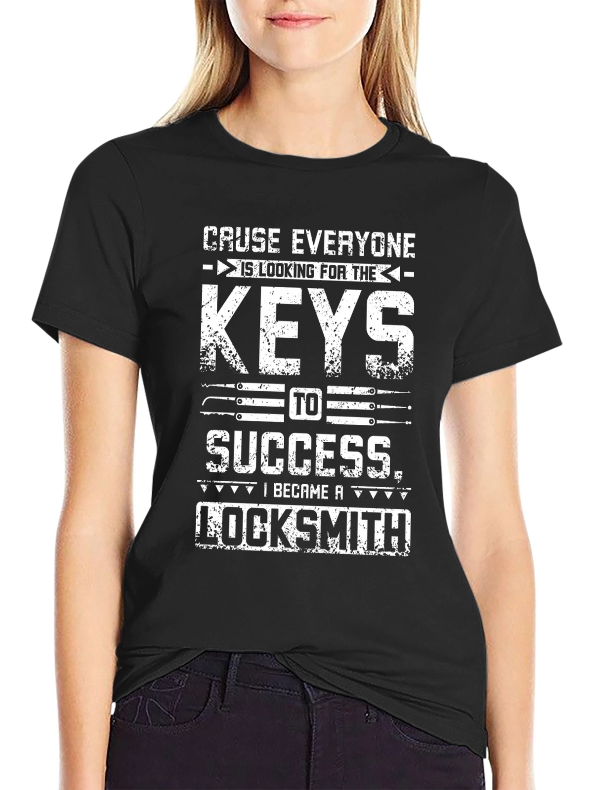 Locksmith Keys To Success Black T-Shirt