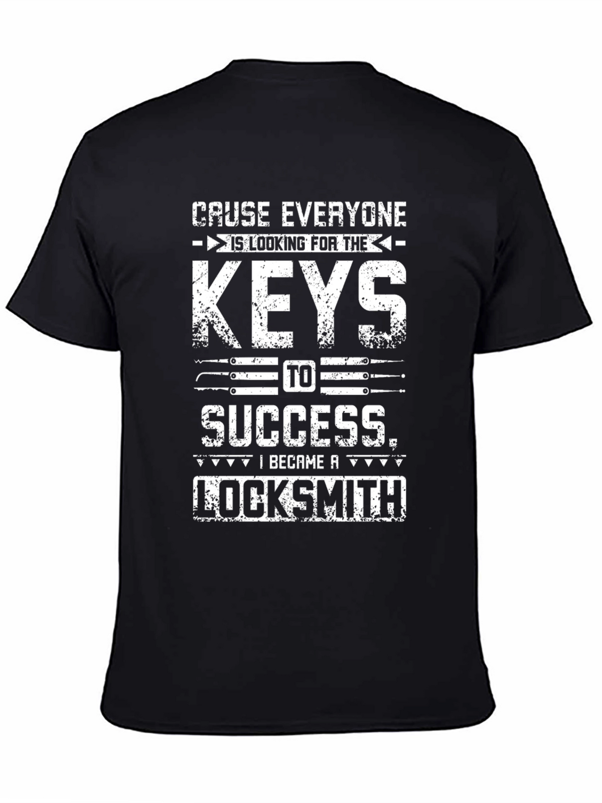 Locksmith Keys To Success Black T-Shirt