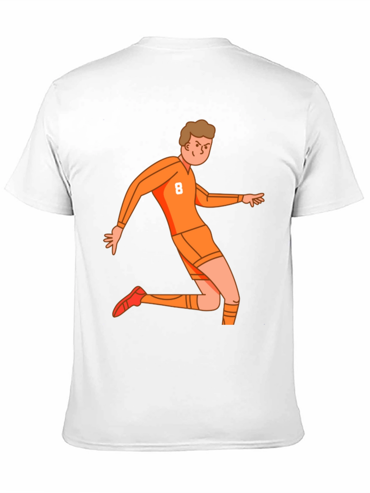 Orange Soccer Player Graphic Tee