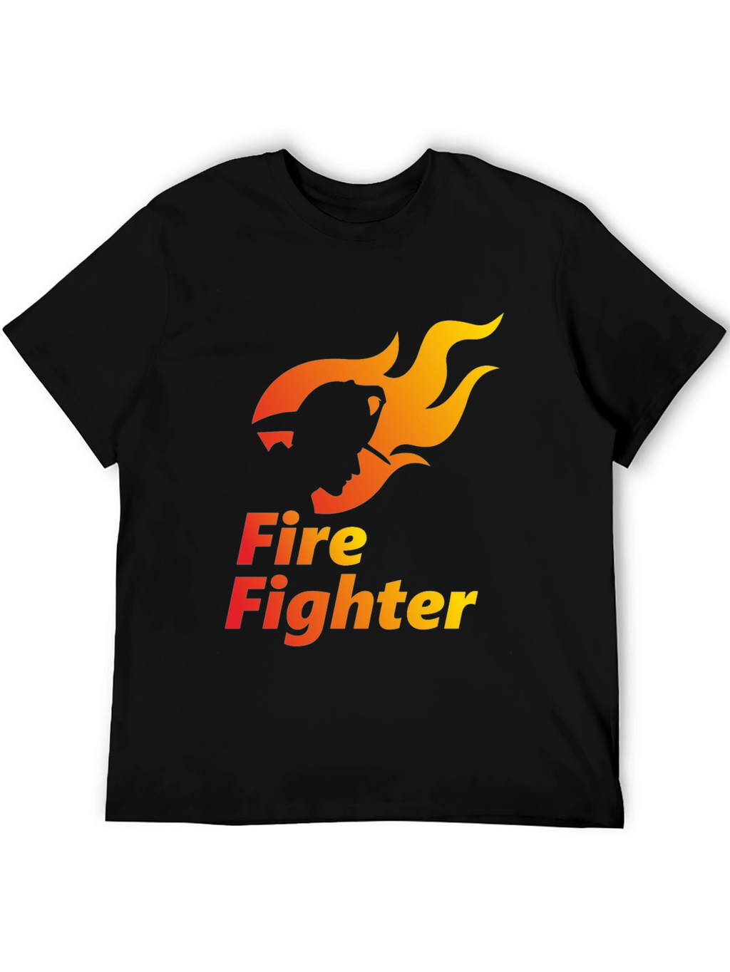 Firefighter Graphic Tee - Black Cotton Comfort