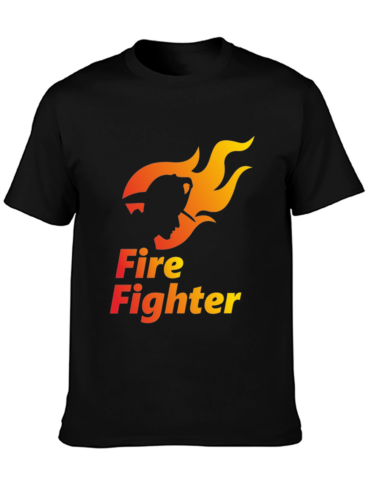 Firefighter Graphic Tee - Black Cotton Comfort