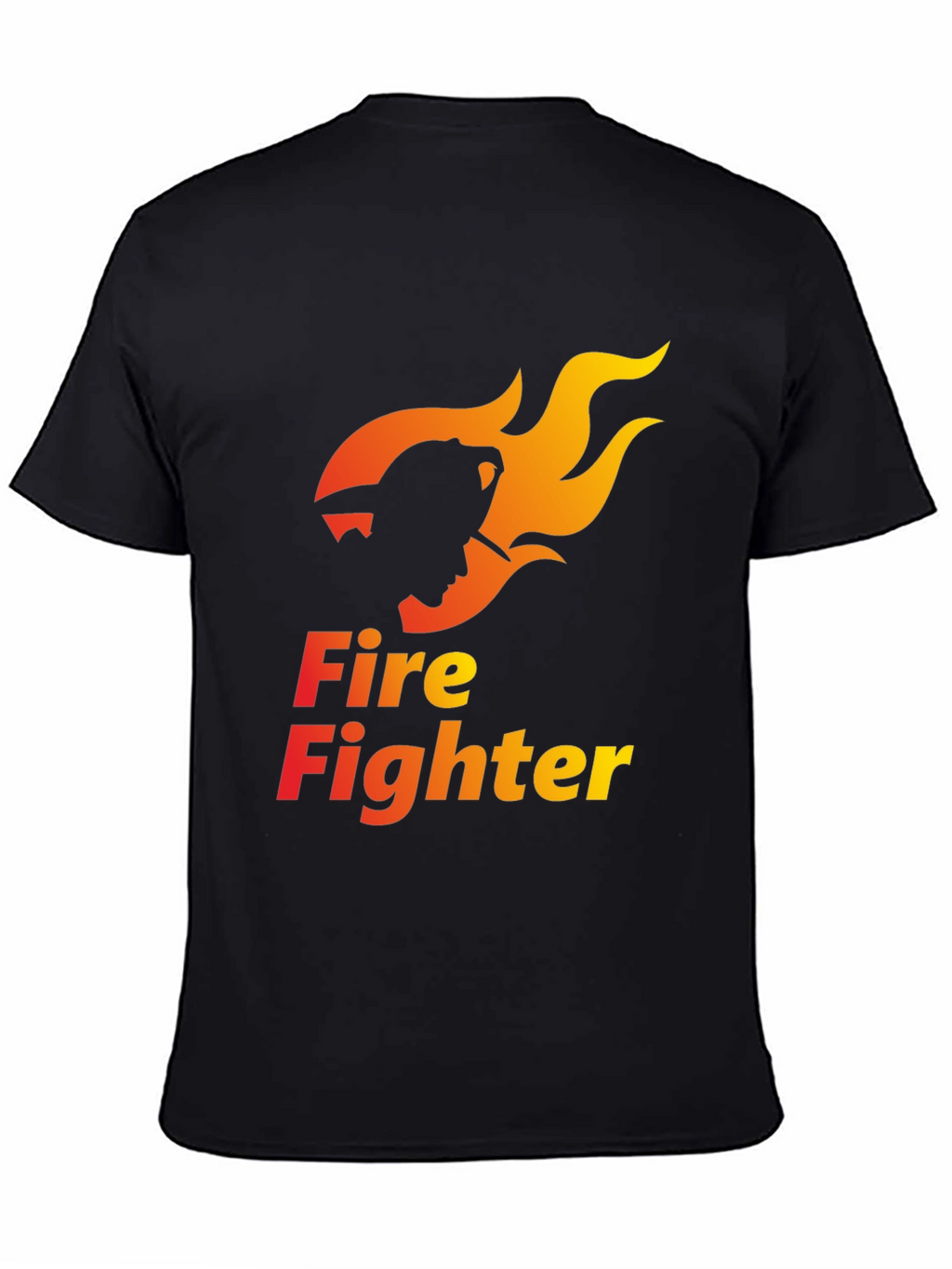 Firefighter Graphic Tee - Black Cotton Comfort