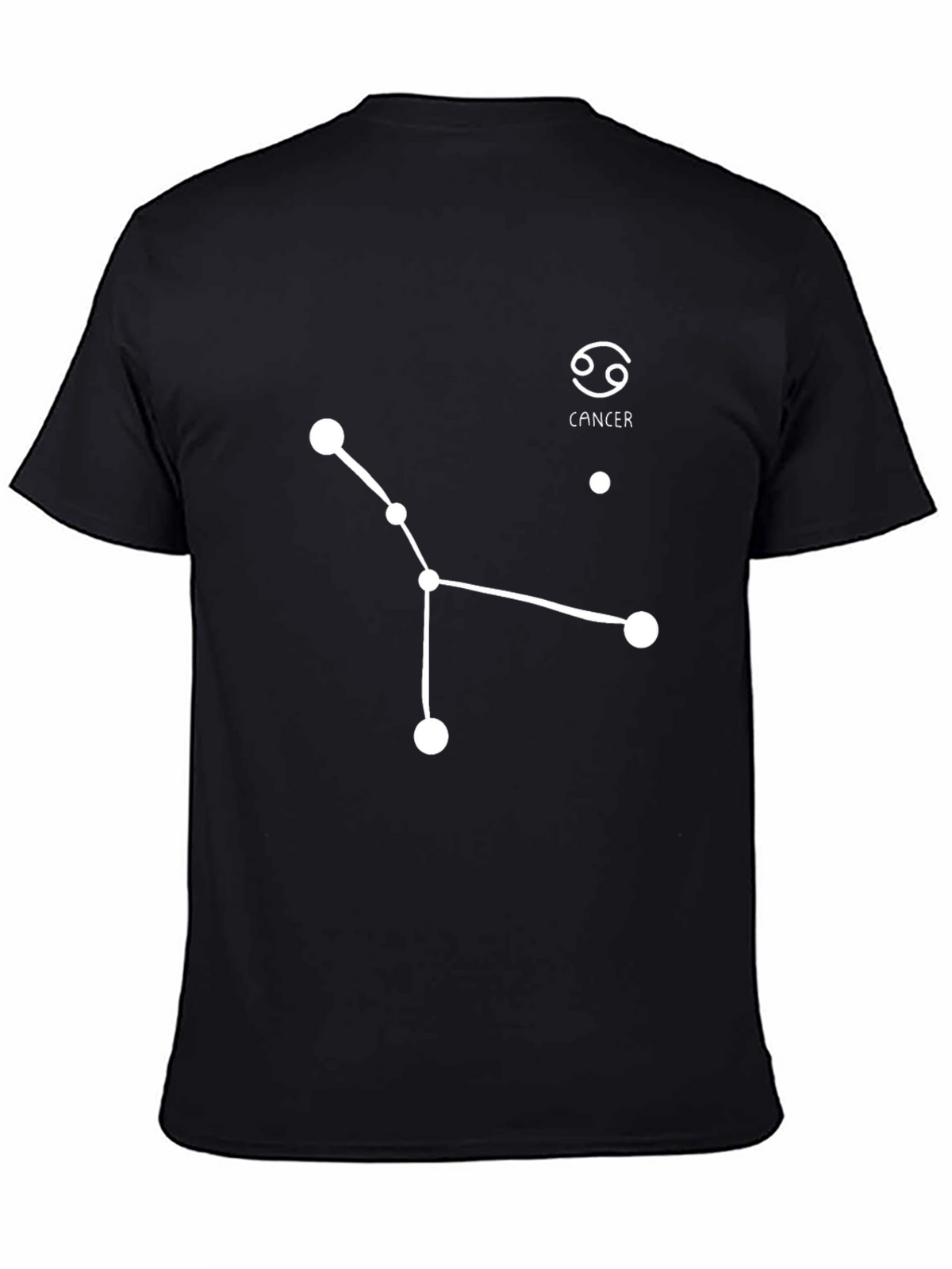Cancer Zodiac Constellation Black T-Shirt