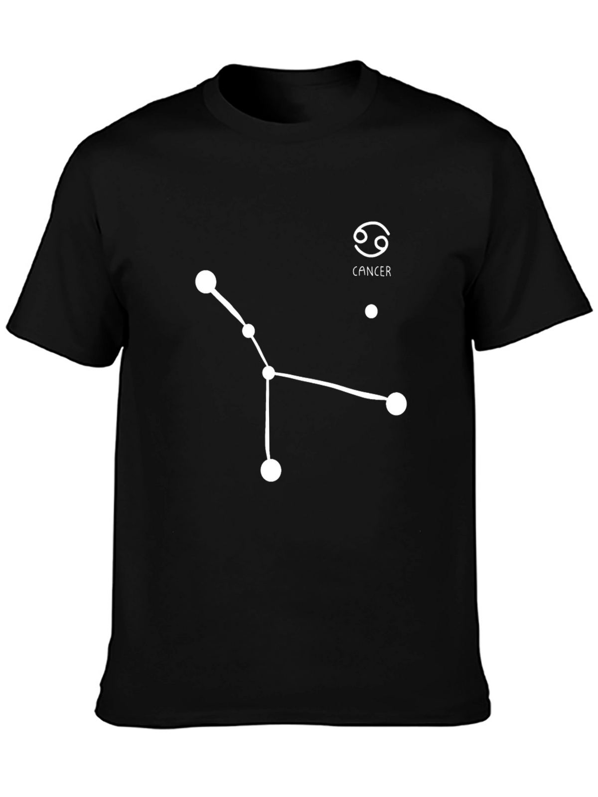 Cancer Zodiac Constellation Black T-Shirt