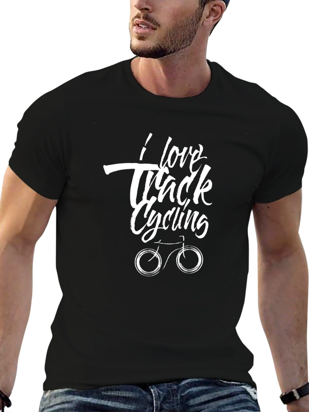 I Love Track Cycling Black T-Shirt