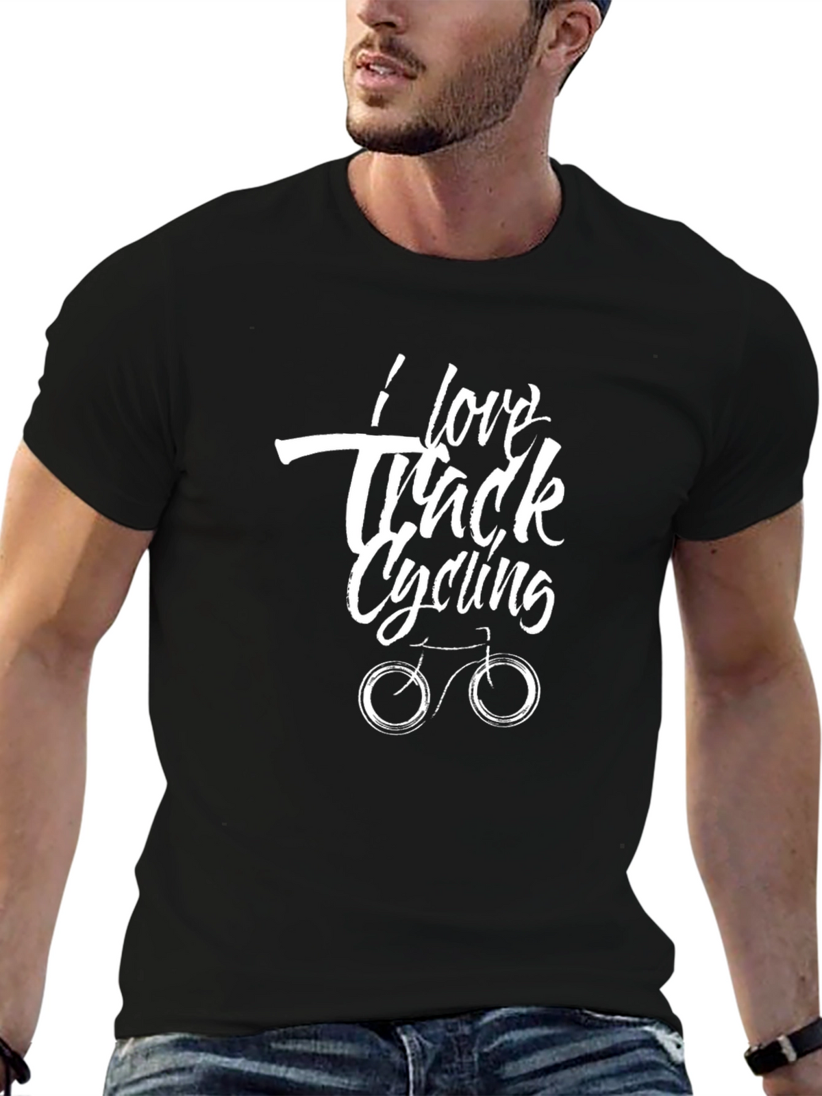 I Love Track Cycling Black T-Shirt