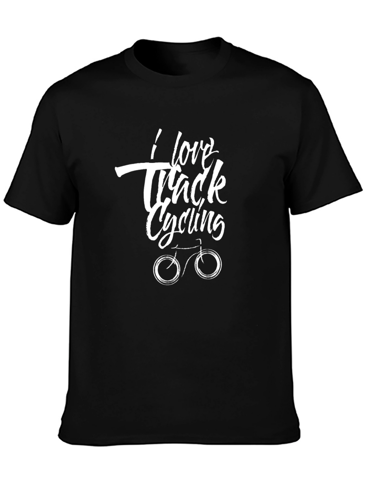 I Love Track Cycling Black T-Shirt