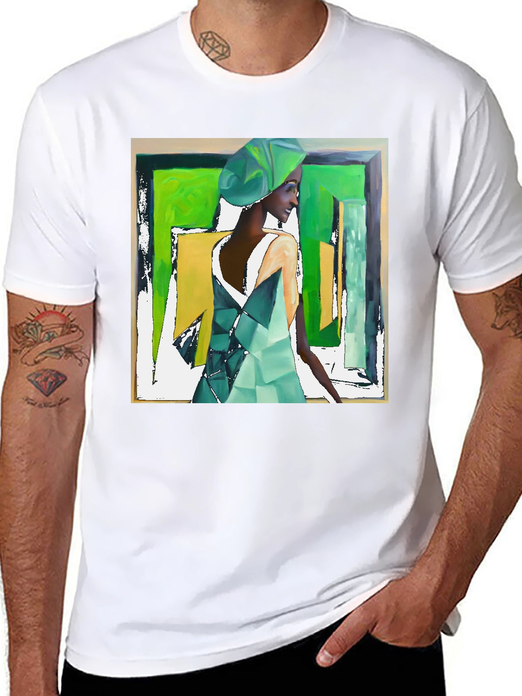 Abstract Womans Art Tee - Stylish Graphic T-Shirt