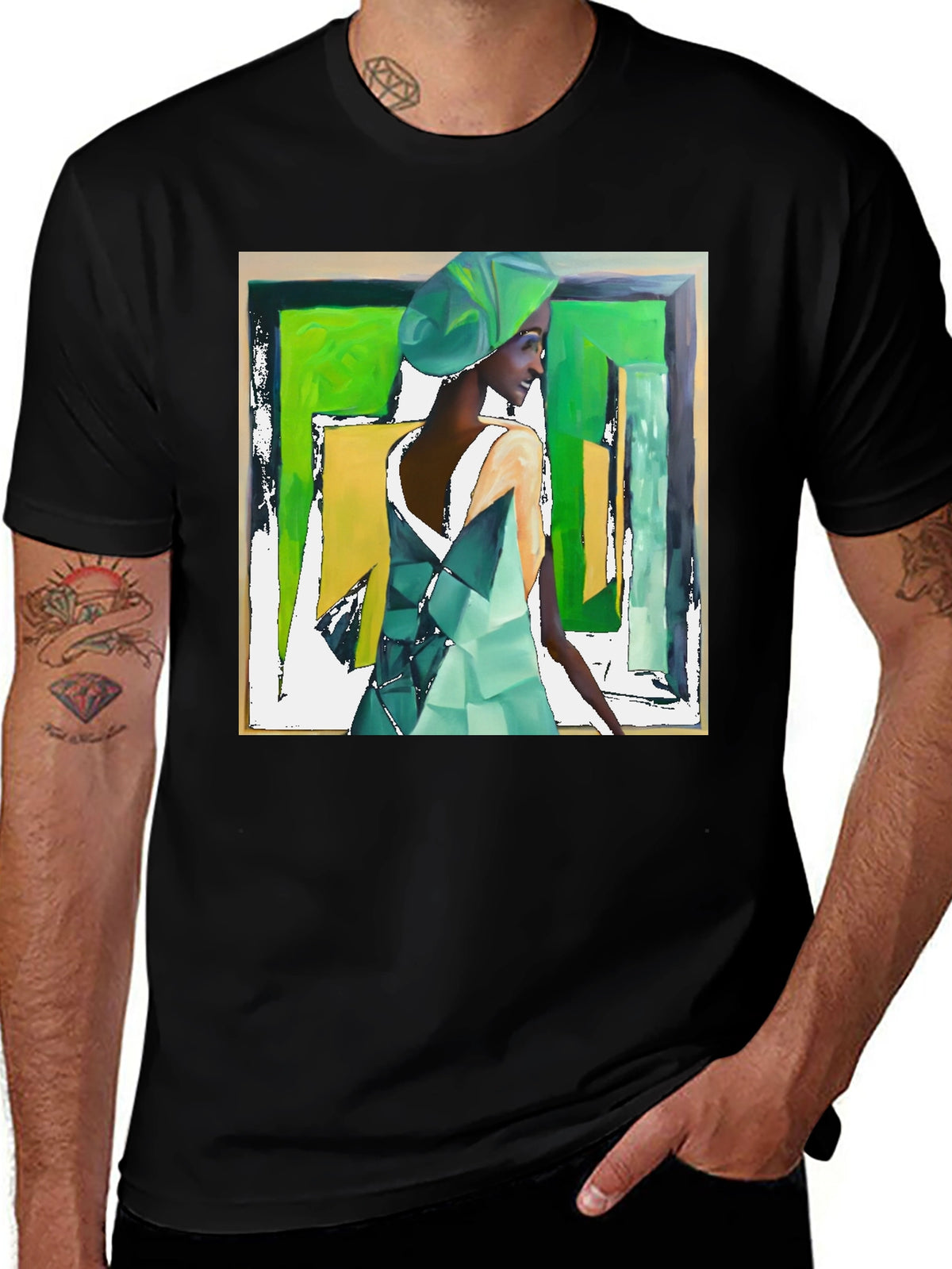 Abstract Womans Art Tee - Stylish Graphic T-Shirt