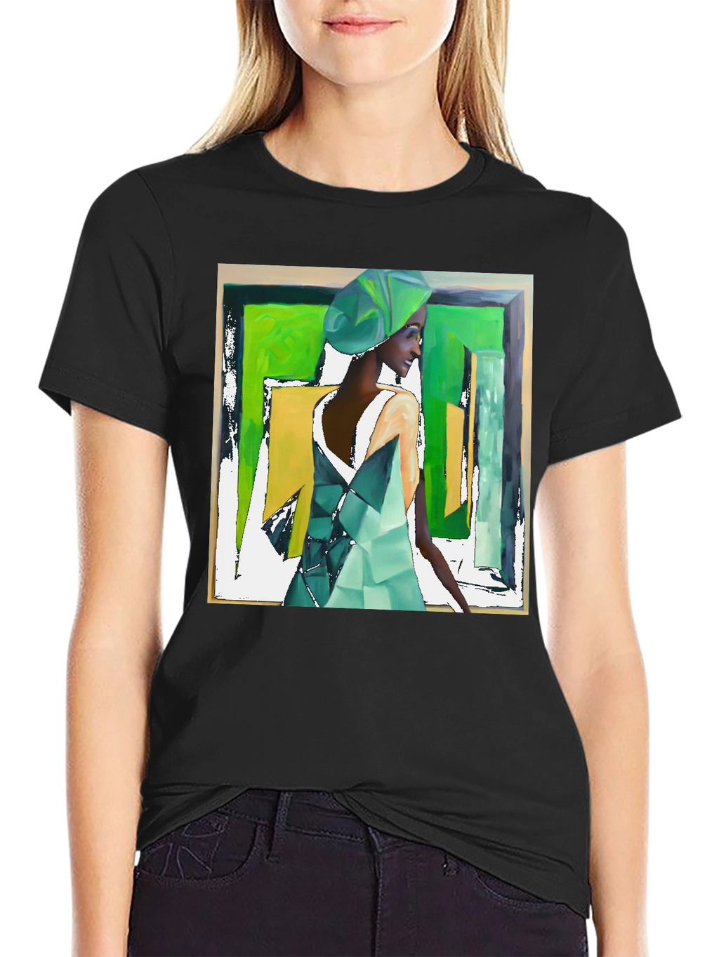 Abstract Womans Art Tee - Stylish Graphic T-Shirt