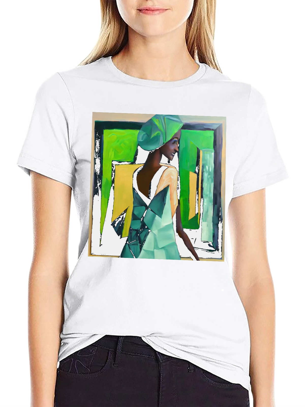 Abstract Womans Art Tee - Stylish Graphic T-Shirt