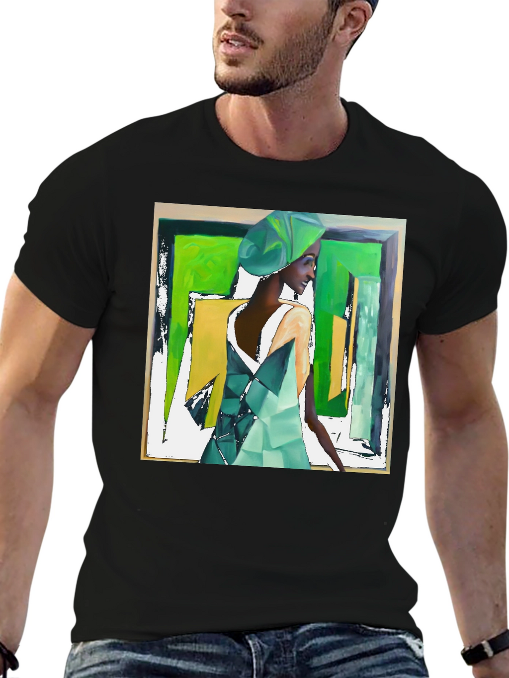 Abstract Womans Art Tee - Stylish Graphic T-Shirt