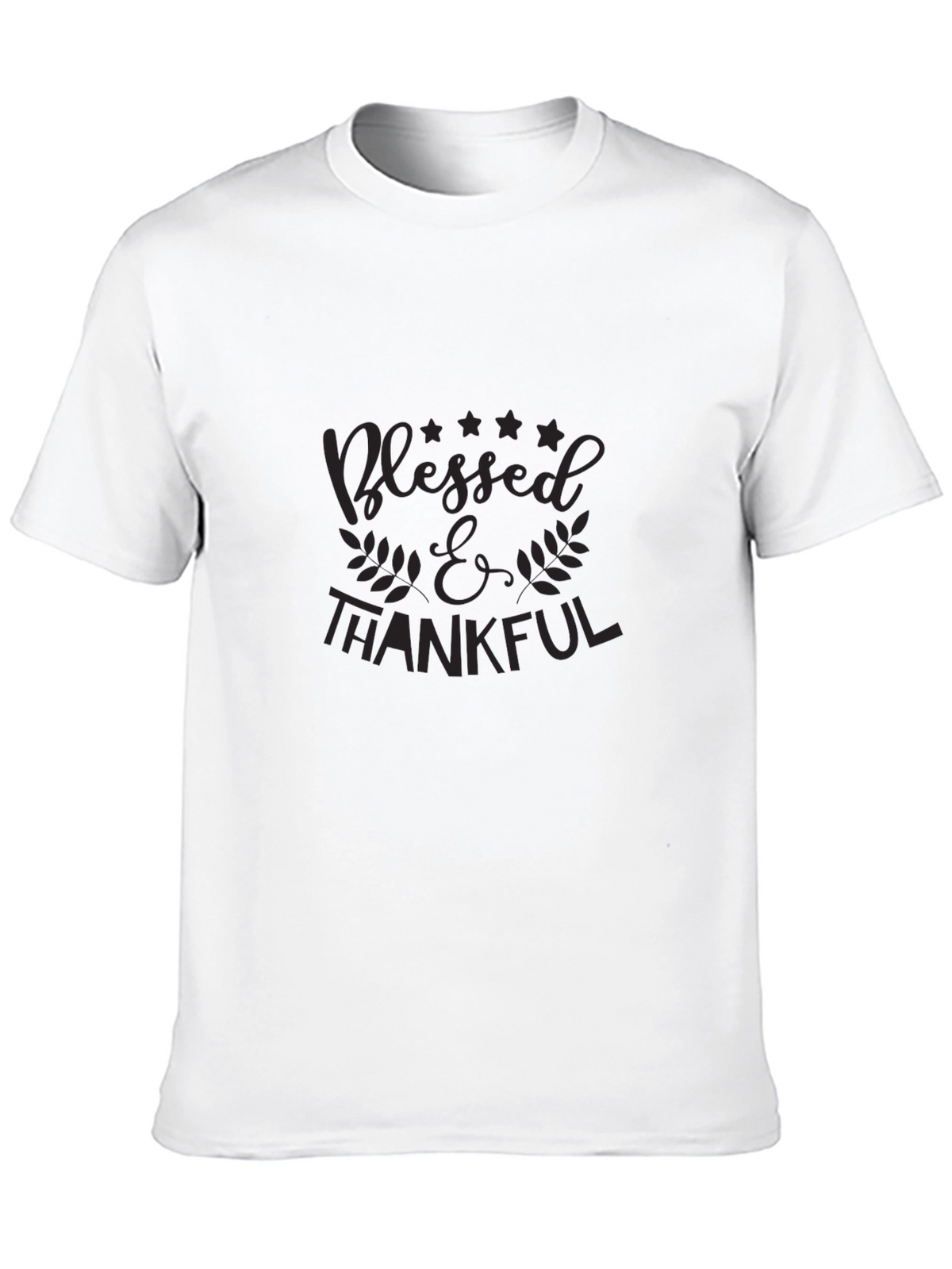 Blessed & Thankful Black Graphic Tee
