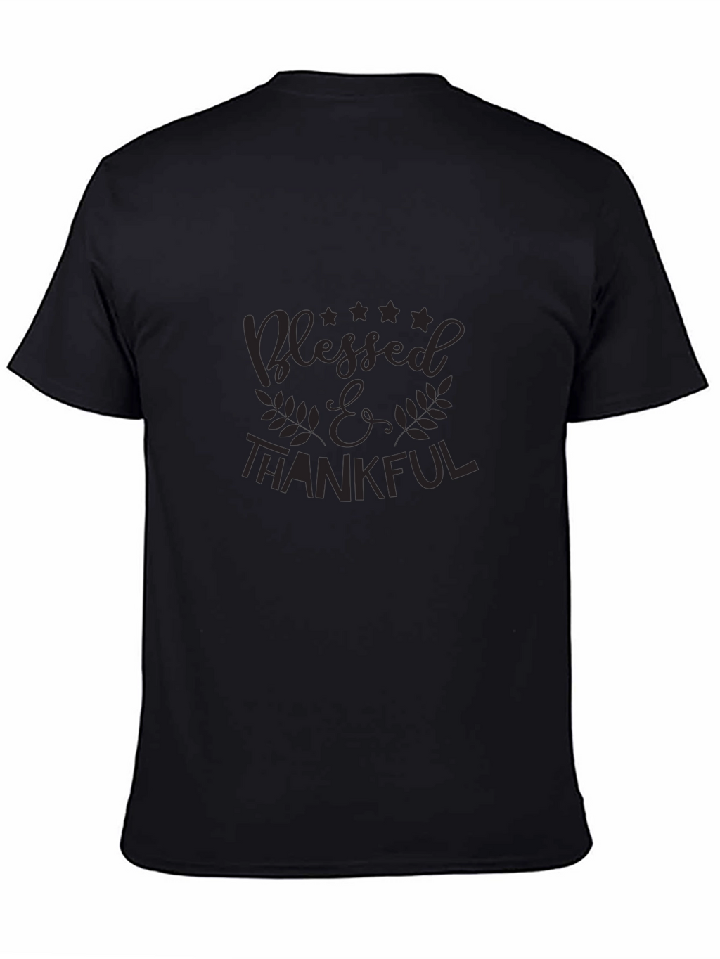 Blessed & Thankful Black Graphic Tee