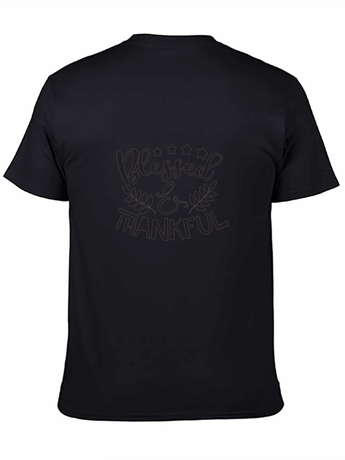 Blessed & Thankful Black Graphic Tee