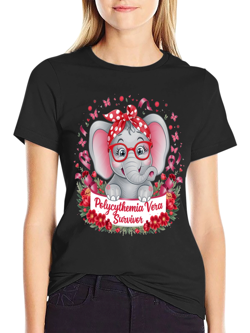 Polycythemia Vera Survivor Elephant T-Shirt