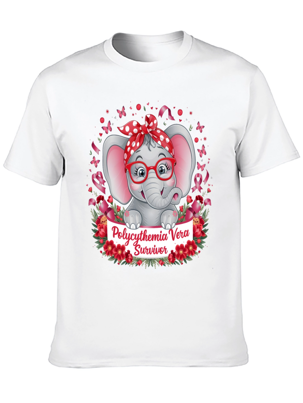 Polycythemia Vera Survivor Elephant T-Shirt