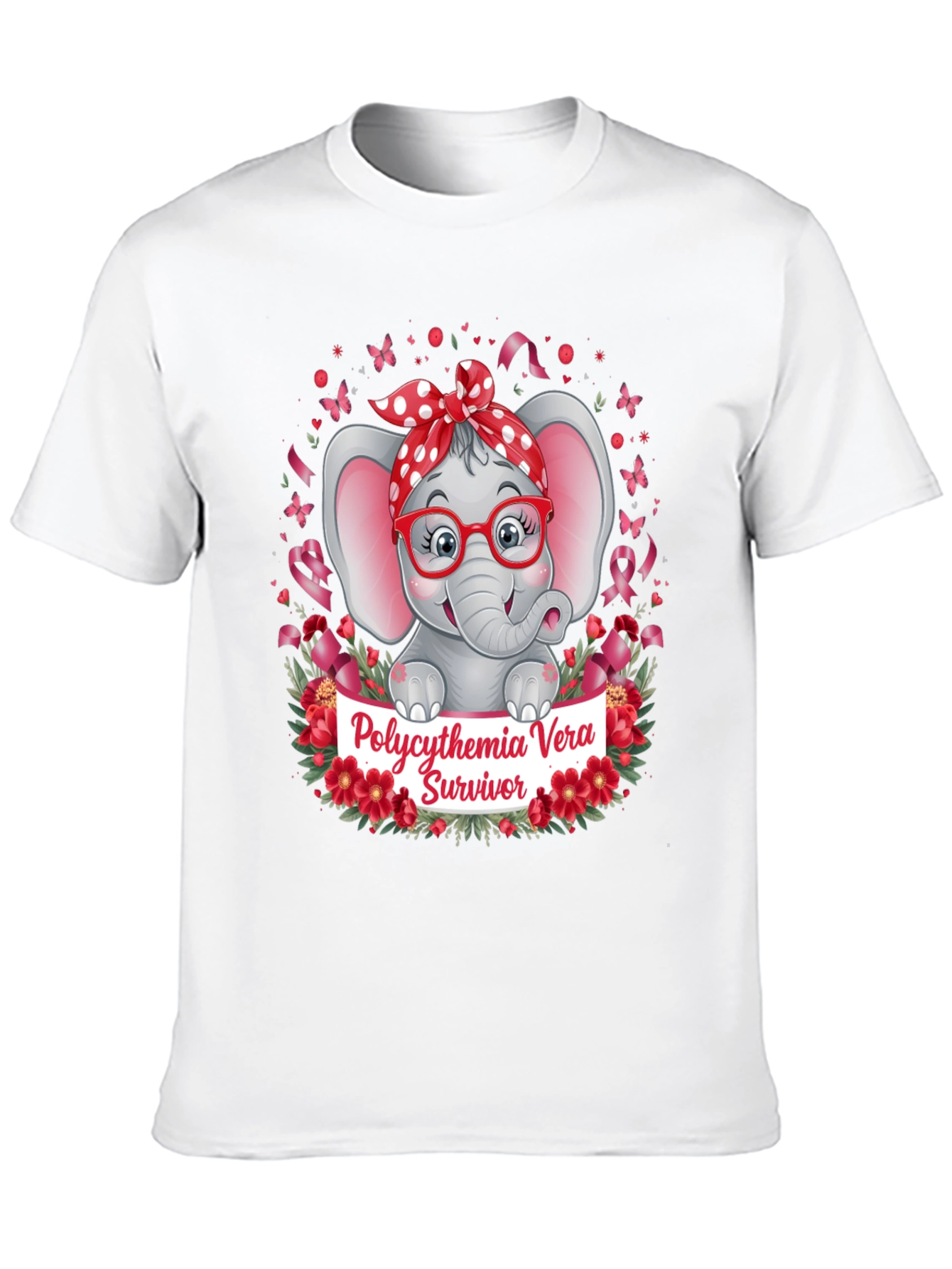 Polycythemia Vera Survivor Elephant T-Shirt
