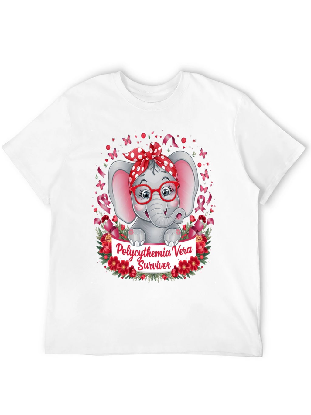 Polycythemia Vera Survivor Elephant T-Shirt