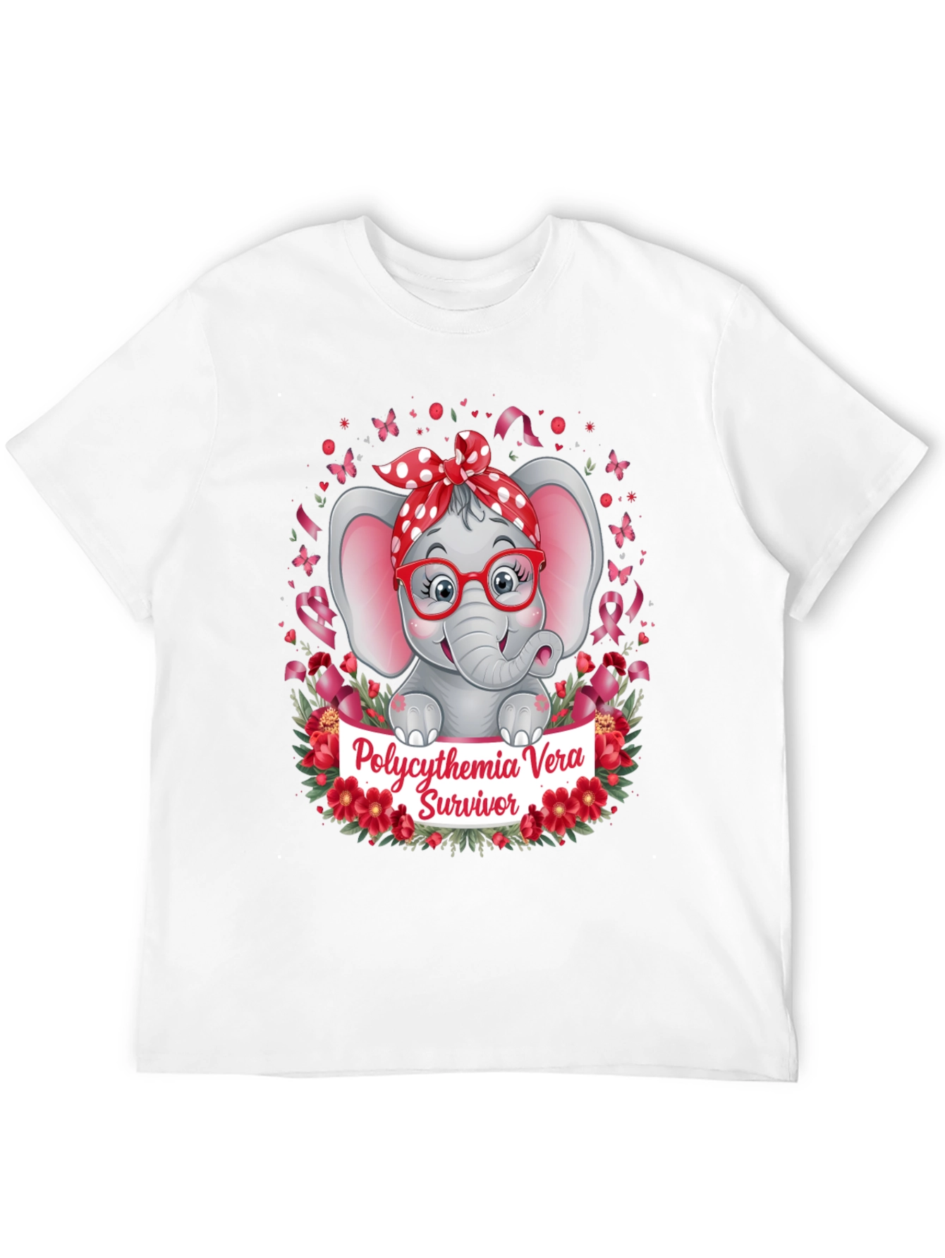 Polycythemia Vera Survivor Elephant T-Shirt