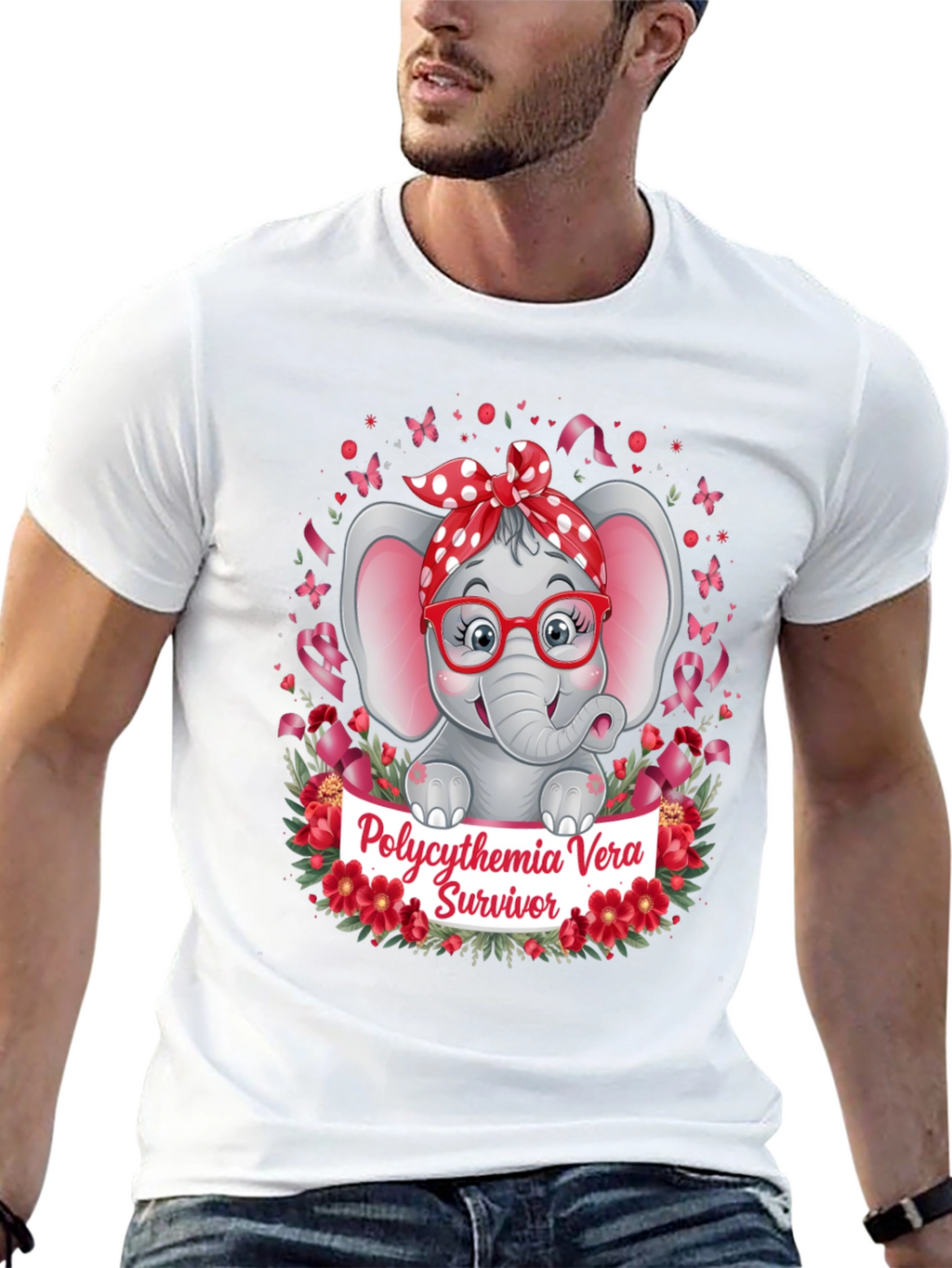 Polycythemia Vera Survivor Elephant T-Shirt