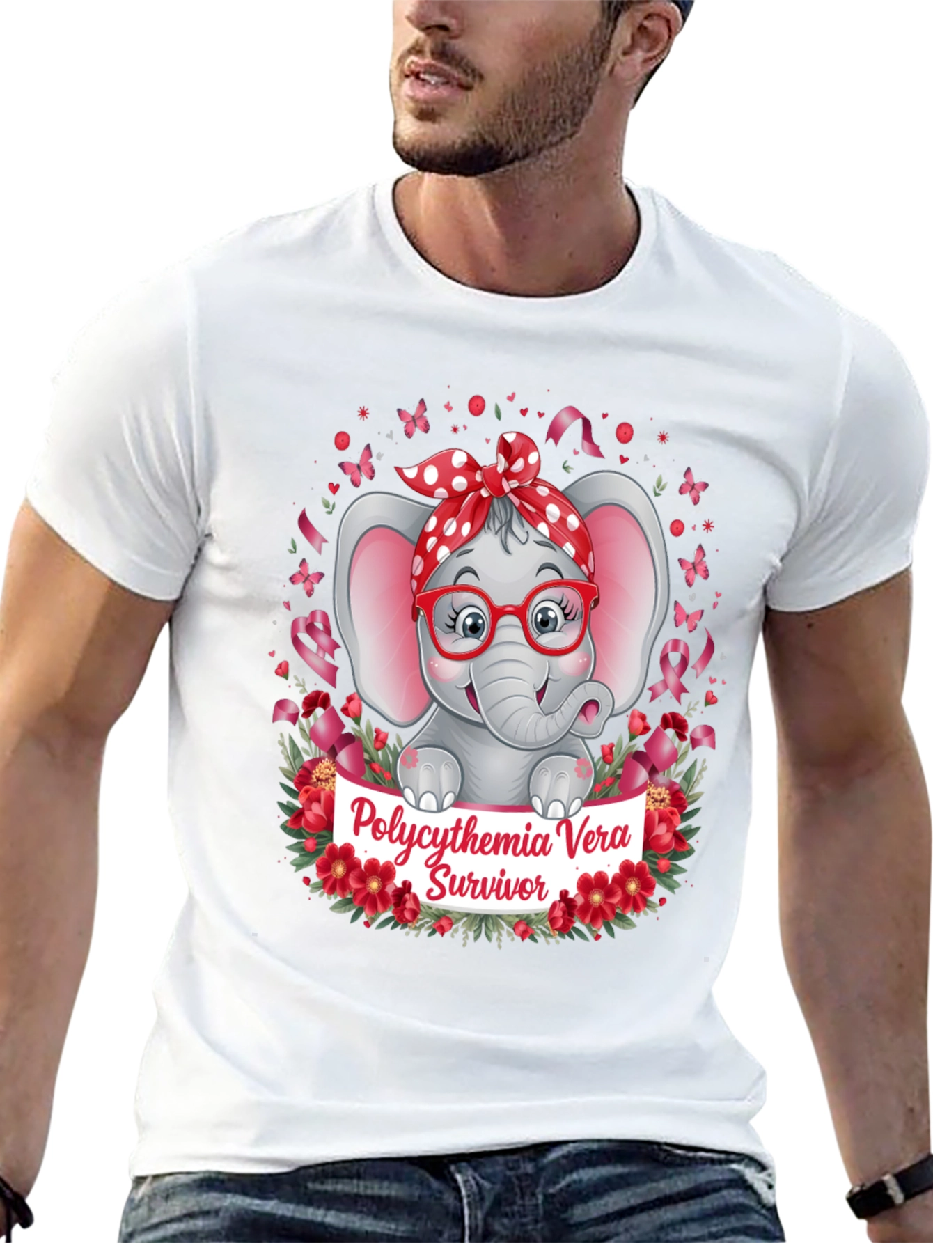 Polycythemia Vera Survivor Elephant T-Shirt