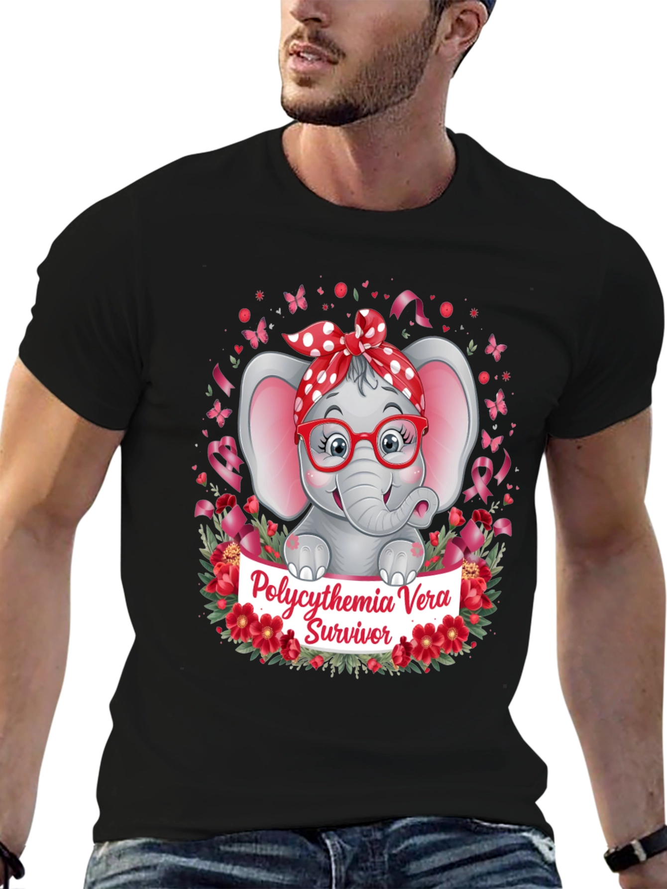 Polycythemia Vera Survivor Elephant T-Shirt