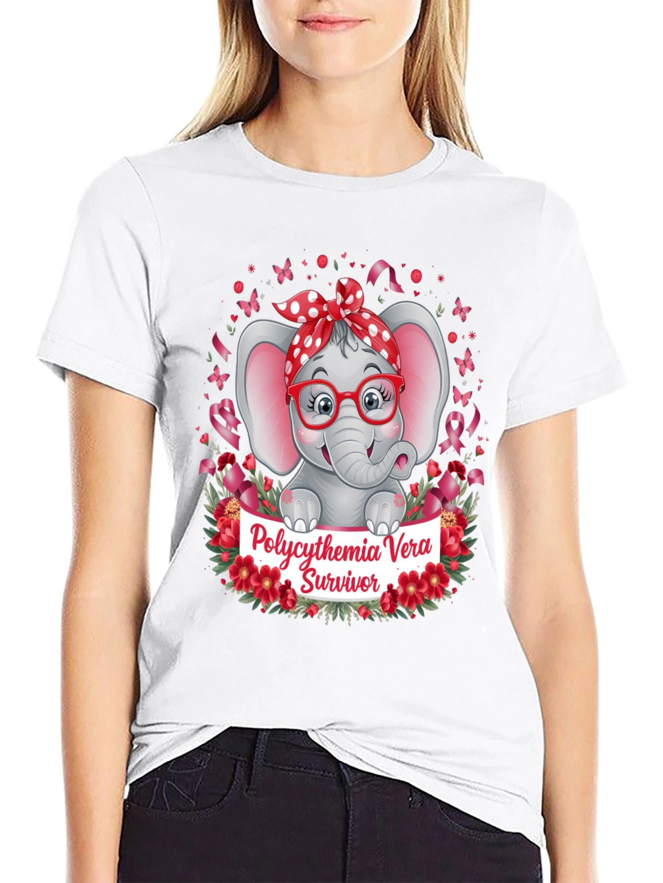 Polycythemia Vera Survivor Elephant T-Shirt