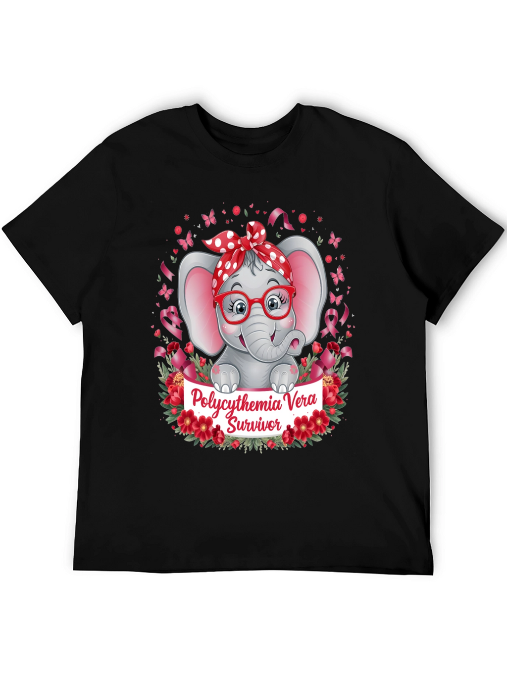 Polycythemia Vera Survivor Elephant T-Shirt
