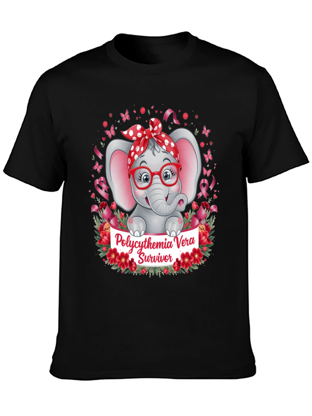 Polycythemia Vera Survivor Elephant T-Shirt