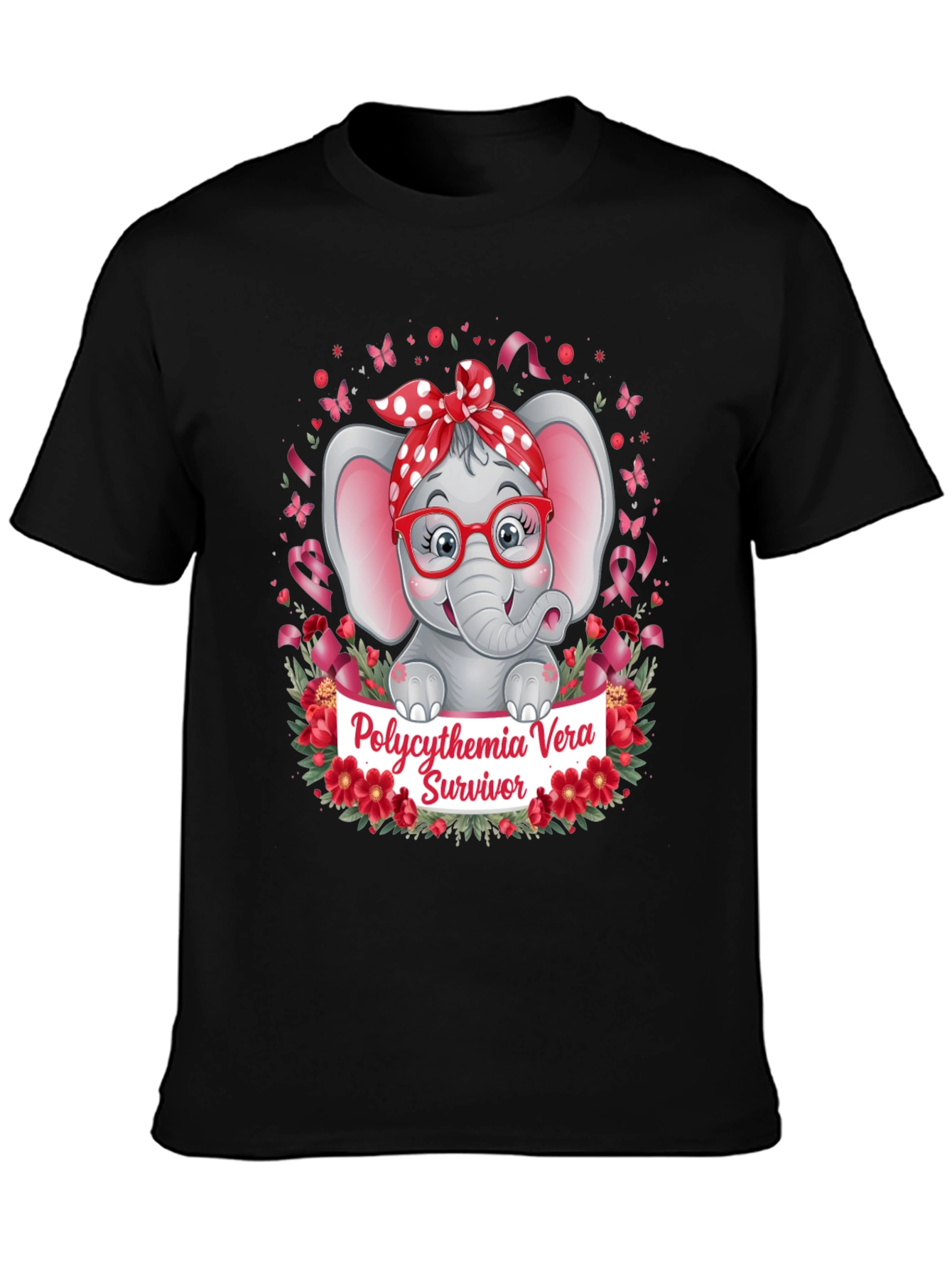 Polycythemia Vera Survivor Elephant T-Shirt