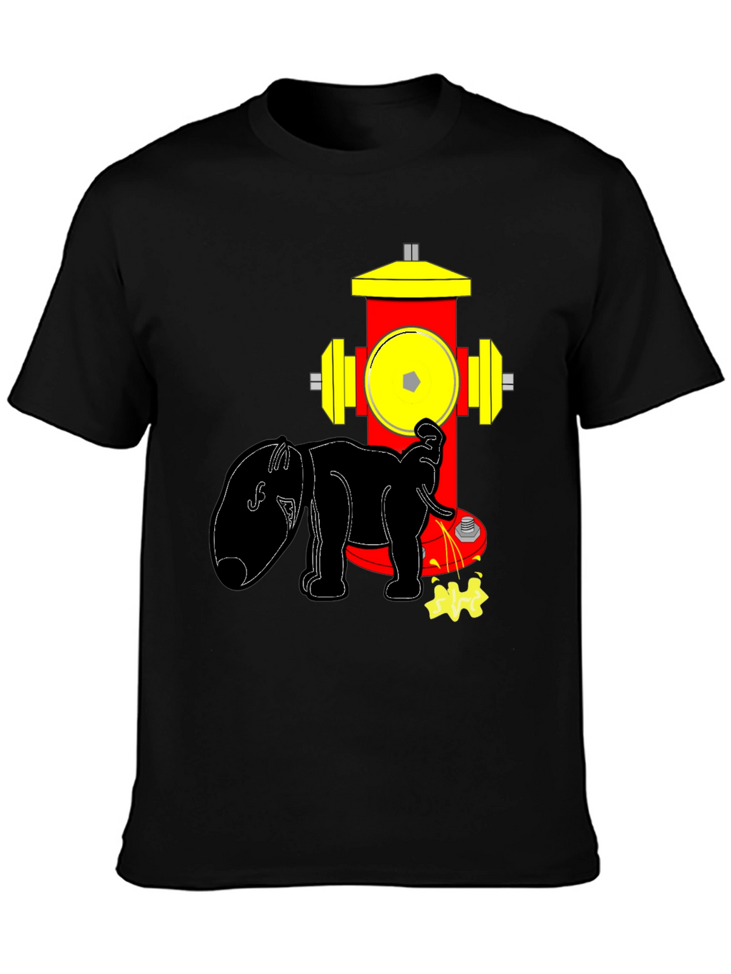 Dog Hydrant Tee: Humorous Graphic T-Shirt