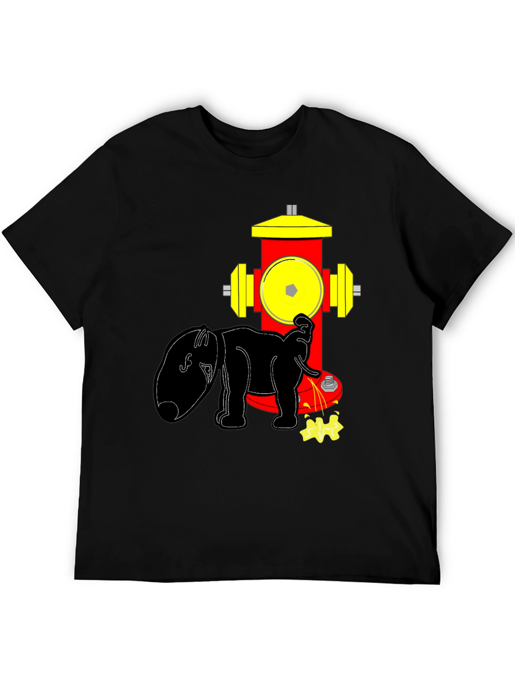 Dog Hydrant Tee: Humorous Graphic T-Shirt